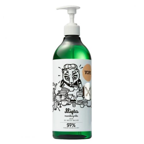 Miniaturka artykułu - YOPE Płyn do mycia naczyń Mięta mandarynka, 750ml