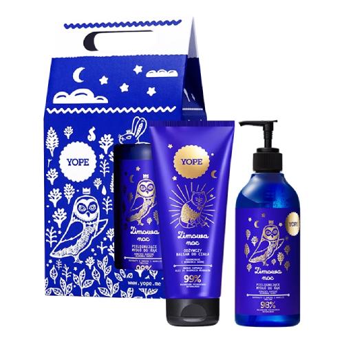 Miniaturka artykułu - YOPE Zestaw prezentowy Zimowa Noc: Mydło do rąk, 500ml + Balsam do ciała, 200ml