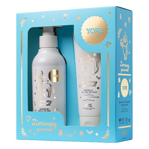 Miniaturka artykułu - YOPE Zimowy poranek Zestaw Naturalne mydło do rąk, 300ml + Naturalny żel pod prysznic, 200ml