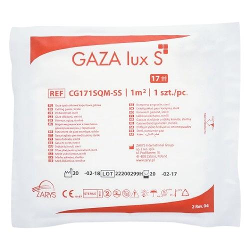 Miniaturka artykułu - ZARYS Gaza opatrunkowa kopertowa jałowa Lux S 1m2 17N, 1 szt.