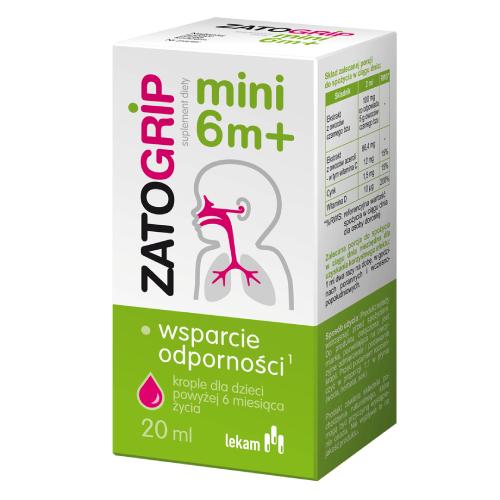 Miniaturka artykułu - Zatogrip Mini 6+ Krople dla dzieci, 20ml