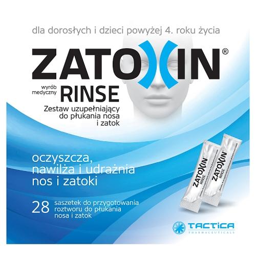 Miniaturka artykułu - Zatoxin Rinse Zestaw uzupełniający do płukania nosa i zatok, 28 sasz.