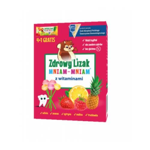 Miniaturka artykułu - Zdrowy Lizak Mniam Mniam z witaminami - 5szt