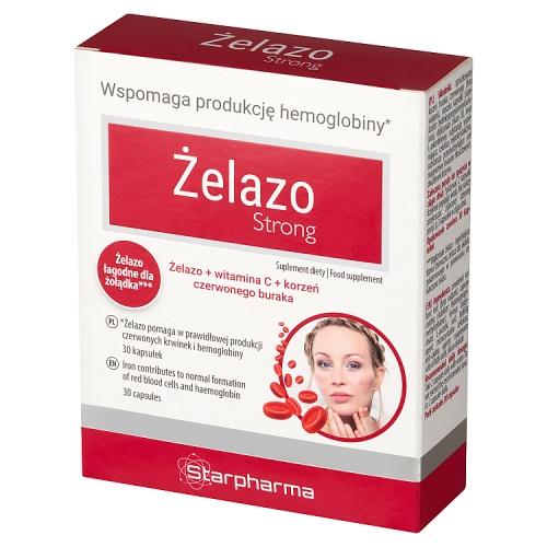 Miniaturka artykułu - Żelazo Strong, 30kaps. USZKODZONE / BRAK OPAKOWANIA