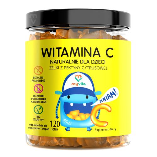 Zdjęcie produktu - MyVita Witamina C Naturalne żelki dla dzieci, 120 szt.
