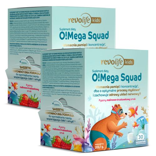 Miniaturka artykułu - Zestaw 2x Revolife O!Mega Squad smak malinowo-truskawkowy, 30 saszetek