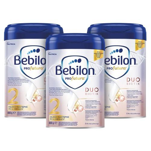 Miniaturka artykułu - Zestaw 3 x Bebilon Profutura Duobiotik 2 mleko następne po 6. miesiącu, 800g