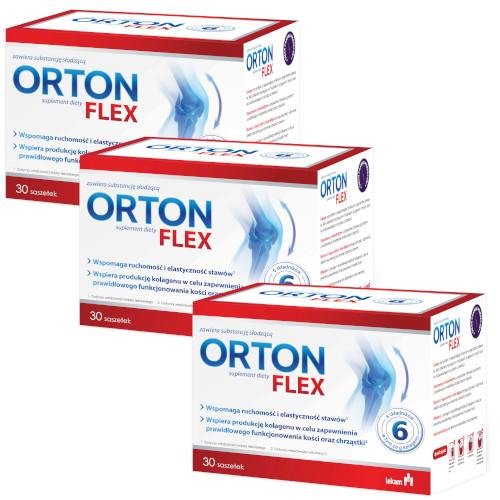 Zdjęcie produktu - Zestaw Orton Flex, 3 x 30 sasz. - suplement diety z kolagenem