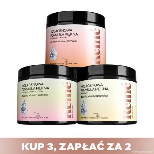 Miniaturka artykułu - Zestaw 3x REME (Pomarańcza-Marakuja, Truskawka-Opuncja Figowa, Neutralna), 150g