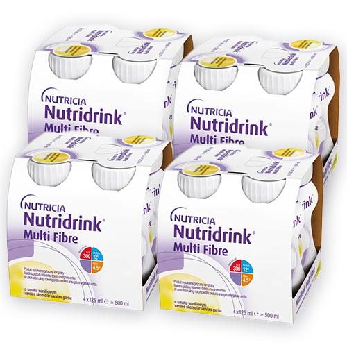 Zdjęcie produktu - Zestaw 4x Nutridrink Multi Fibre wanilia, 4x125ml