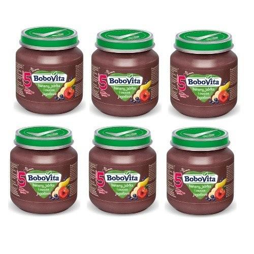 Miniaturka artykułu - ZESTAW 6 x BoboVita Deser banany, jabłka i owoce jagodowe, 125g
