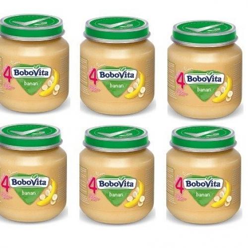 ZESTAW 6 x BoboVita Deserek banan, 125g