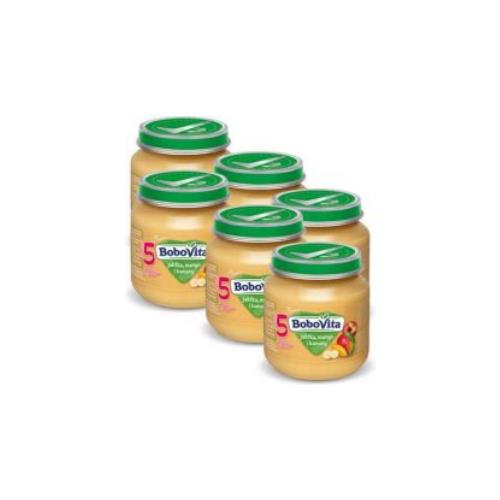 Miniaturka artykułu - ZESTAW 6 x BoboVita deserek jabłka, mango i banany, 125g