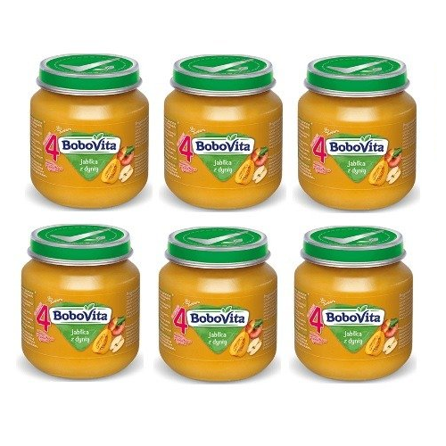Miniaturka artykułu - ZESTAW 6 x BoboVita deserek jabłka z dynią, 125 g