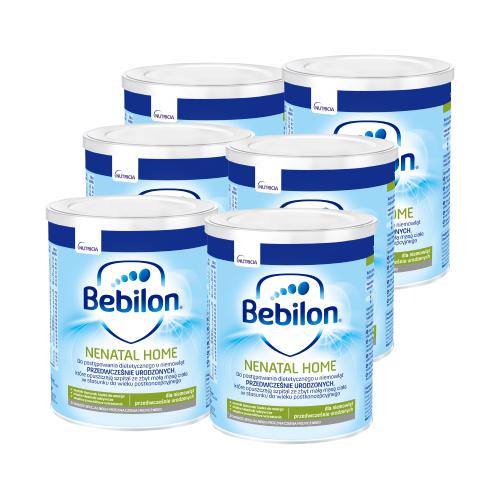 Miniaturka artykułu - Zestaw Bebilon Nenatal Home Mleko w proszku dla niemowląt urodzonych przedwcześnie, 6x 400 g