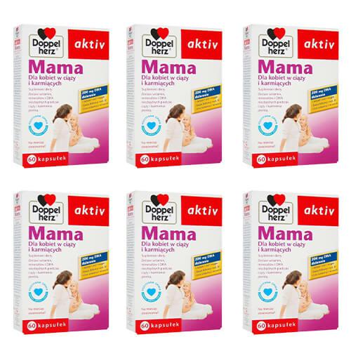 Miniaturka artykułu - Zestaw 6 x Doppelherz aktiv Mama, 60 kapsułek