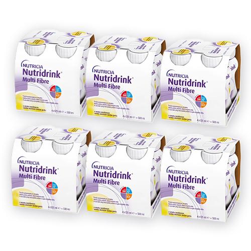 Zdjęcie produktu - Zestaw 6x Nutridrink Multi Fibre wanilia, 4x125ml