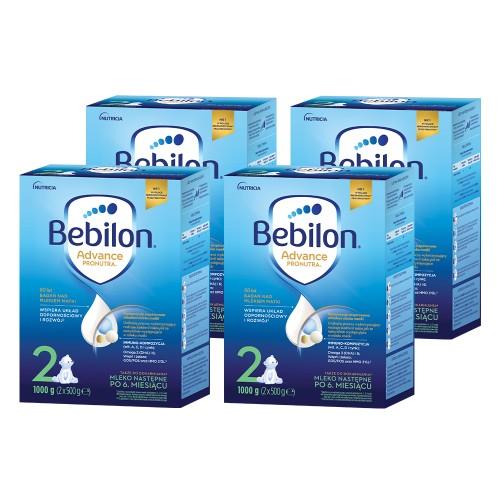 Miniaturka artykułu - Zestaw Bebilon 2 Pronutra Advance Mleko następne po 6. miesiącu, 4x1000g