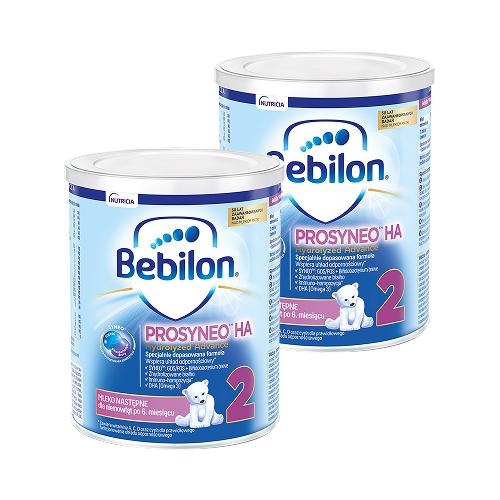 Miniaturka artykułu - Zestaw Bebilon Prosyneo HA 2 Mleko następne dla niemowląt po 6. miesiącu, 2 x 400 g