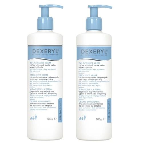 Zestaw DEXERYL Emolient Krem do sk&oacute;ry suchej i atopowej, 2 x 500 g