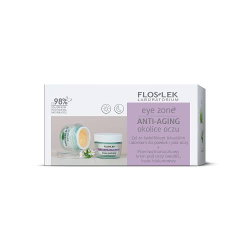 Miniaturka artykułu - Zestaw Floslek EYE ZONE ANTI-AGING Okolice Oczu Żel pod oczy, 10g + Krem Przeciwzmarszczkowy pod oczy, 15 ml
