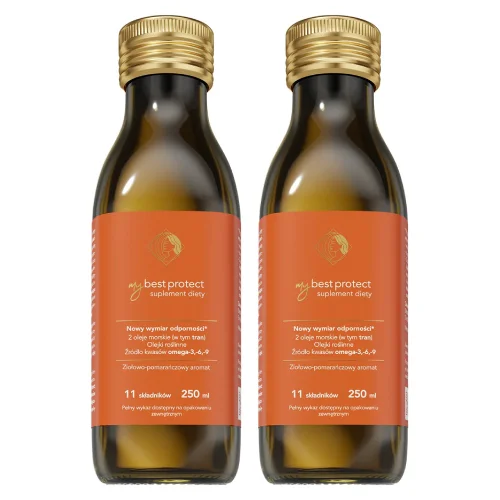 Miniaturka artykułu - Zestaw MyBestProtect smak gumy balonowej, 2 x 250 ml