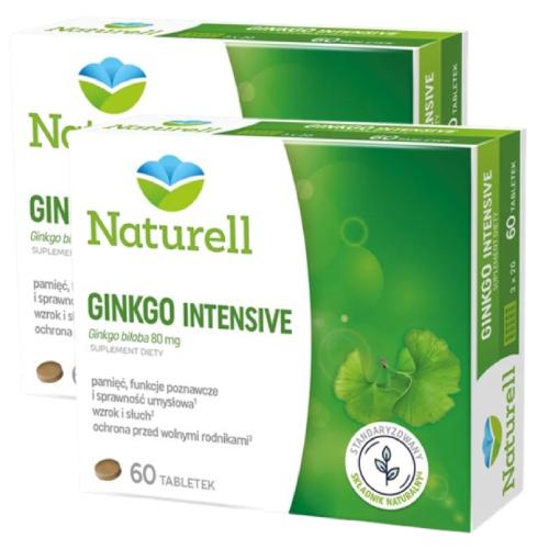 Miniaturka artykułu - Zestaw NATURELL Ginkgo Intensive, 2x60tabletek