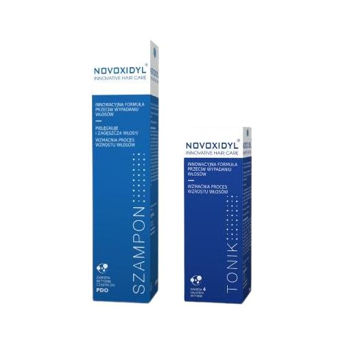Miniaturka artykułu - Zestaw NOVOXIDYL Szampon przeciw wypadaniu włos&oacute;w, 200 ml + Tonik przeciw wypadaniu włos&oacute;w, 75 ml