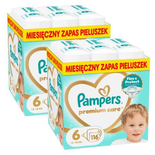 Miniaturka artykułu - Zestaw Pampers Premium Care 6 Pieluchy dla dzieci, 2 x 116 szt.