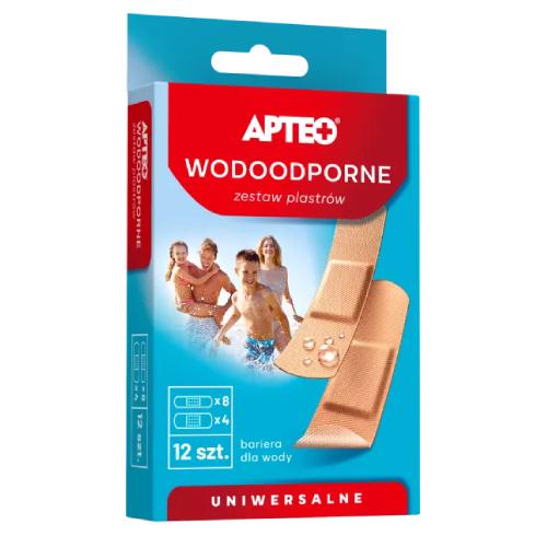 Miniaturka artykułu - Zestaw plastr&oacute;w wodoodpornych APTEO, 12 sztuk