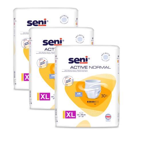 Miniaturka artykułu - Zestaw SENI Active Normal XL, 3 x 30szt. - Elastyczne majtki chłonne