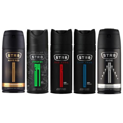 Miniaturka artykułu - Zestaw STR8 Dezodorant: Ahead, Freak, Red Code, Live True, Rise, 5 x 150ml