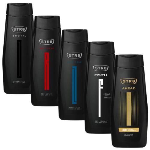 Miniaturka artykułu - Zestaw STR8 Żel pod prysznic: Original, Red Code, Live True, Faith, Ahead, 5 x 400ml