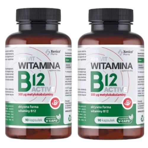Zestaw suplementów XeniVIT Witamina B12 Active, 2x90 kapsułek