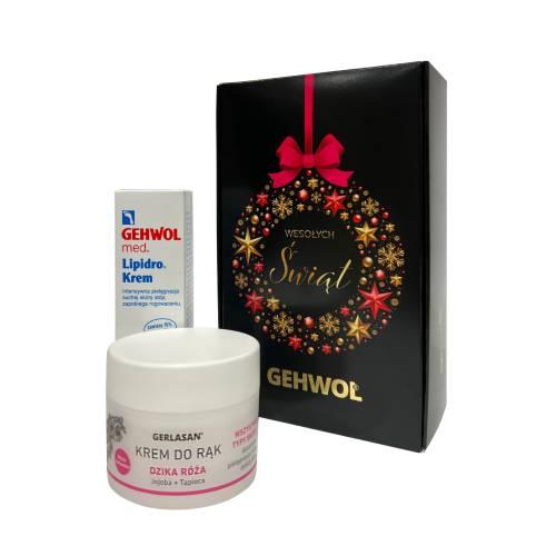 Zestaw świąteczny Gehwol Gerlasan Krem do rąk dzika r&oacute;ża, 50 ml + Gehwol Lipidro Krem do st&oacute;p, 20 ml