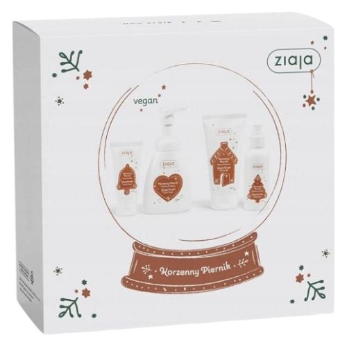 Miniaturka artykułu - Ziaja Zestaw świąteczny Korzenny piernik: Żel pod prysznic, 160 ml + Pianka do mycia, 250 ml + Mgiełka do ciała, 100 ml + Krem do rąk, 50 ml