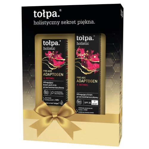 Miniaturka artykułu - ZESTAW TOŁPA HOLISTIC RETINOL: Krem pod oczy przeciwzmarszczkowy, 10ml + Liftingujący krem przeciwzmarszczkowy, 40ml