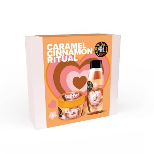 Miniaturka artykułu - Farmona Tutti Frutti Caramel Cinnamon Ritual Zestaw Masło do ciała, 200 ml + Żel pod prysznic z emolientami, 400 ml
