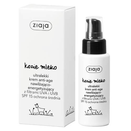 Miniaturka artykułu - Ziaja Kozie Mleko Krem anti-age z filtrami UVA i UVB SPF15, 50 ml