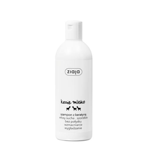 Miniaturka artykułu - ZIAJA KOZIE MLEKO Szampon wzmacniający z keratyną, 400 ml