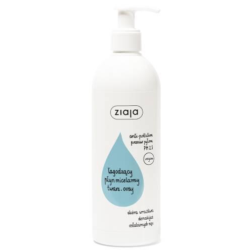 Miniaturka artykułu - ZIAJA Łagodzący Płyn micelarny twarz oczy, 390 ml