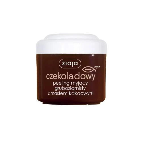 Miniaturka artykułu - Ziaja Peeling myjący gruboziarnisty z masłem kakaowym, 200 ml
