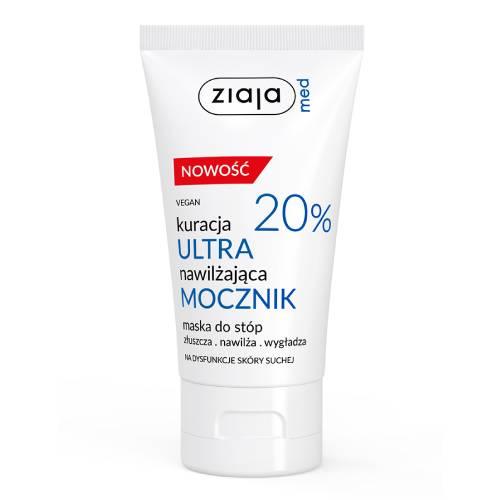 Miniaturka artykułu - Ziaja Med Kuracja ultranawilżająca Mocznik 20% Maska do st&oacute;p, 75 ml