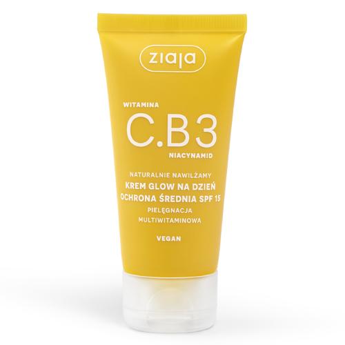 Miniaturka artykułu - Ziaja Witamina C.B3 Niacynamid Krem glow na dzień ochrona średnia SPF 15, 50 ml