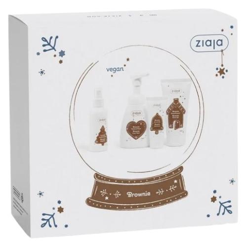 Miniaturka artykułu - Ziaja Zestaw świąteczny Brownie: Żel pod prysznic, 160 ml + Pianka do mycia, 250 ml + Mgiełka do ciała, 100 ml + Krem do rąk, 50 ml
