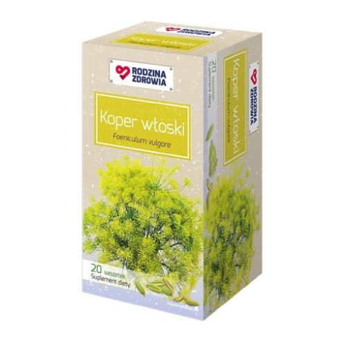 Miniaturka artykułu - Rodzina Zdrowia Koper włoski, 20 saszetek
