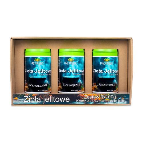Miniaturka artykułu - Proherbis Zioła jelitowe. Zestaw 3 x 100 g