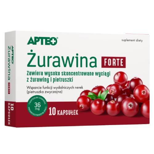 Miniaturka artykułu - APTEO Żurawina Forte, 10 kapsułek
