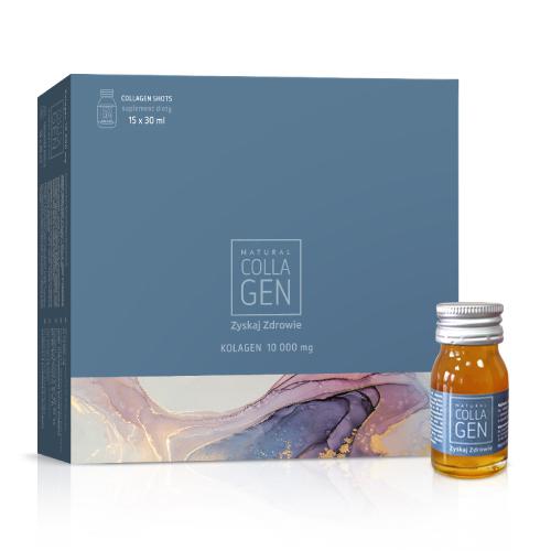 Miniaturka artykułu - ZYSKAJ ZDROWIE Collagen Płyn doustny w formie shot&oacute;w, 15x30ml