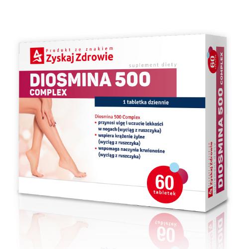 Miniaturka artykułu - ZYSKAJ ZDROWIE Diosmina 500 Complex, 60 tabletek